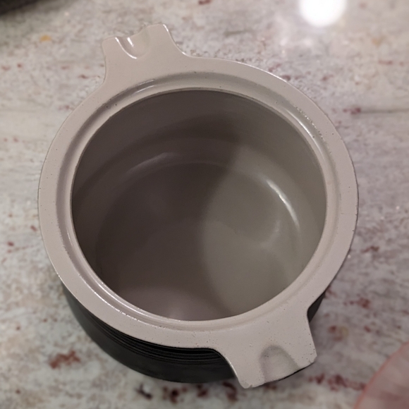 Franciscan Clay Handmade Pot Glazed Handles Large 64 Oz Made in France Black - Picture 9 of 11